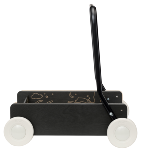 Micki Premium Taaperokärry puuta, musta, yli 6 kk:n ikäisille