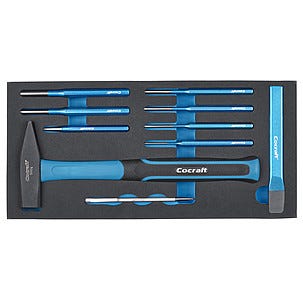 Työkalukaappi, jossa 90 työkalua