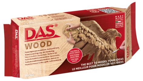 DAS Wood lufttorkande lera, 700 gram