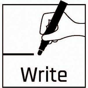 Naga merkepenn glass, speil, 4,5 mm, 2-pakning