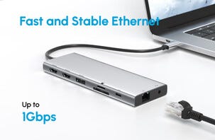 USB-C dokkingstasjon, 12 porter