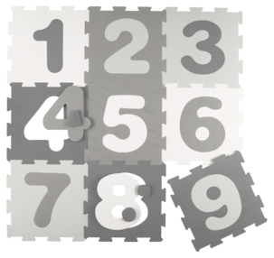 Pusselmatta med siffror, 9 bitar