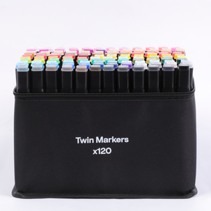 Twin Marker tuschpennor dubbelsidiga, 120-pack