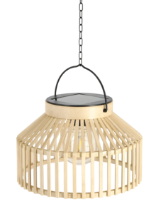 Taklampa solcell hängande bambu Northlight, 30 cm