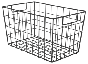Trådkorg i svart metall