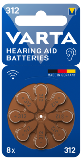 Varta HAB 312 hörapparatsbatteri 1,4 V, 8-pack