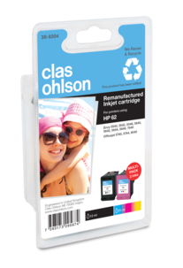 Blekkpatron tilsvarende HP 62, Clas Ohlson