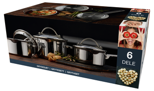 Funktion Endurance kasserollesett induksjon, 6 deler