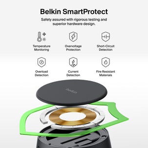 Belkin UltraCharge Pro 2 in 1 lader Qi2, 25 W