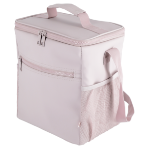 Mjuk kylväska med handtag och axelrem, rosa, 9 l