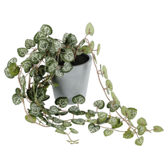 Hengende kunstplante marmorlanterne med potte, 54 cm