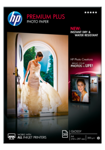 Fotopapper A4 HP Premium Plus, Glossy