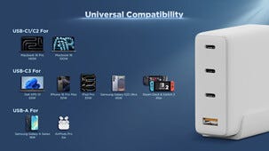 Ladestasjon USB-C/A 4 porter GaN PD, 140 W