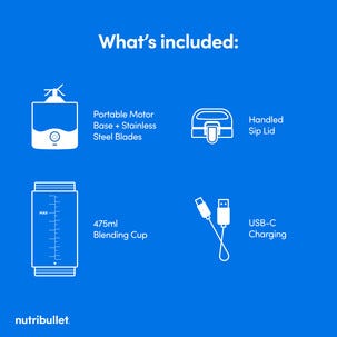 Nutribullet Portable trådløs smoothiemikser, 475 ml