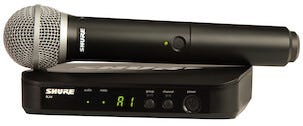 Langaton mikrofoni ja vastaanotin Shure BLX24/PG58