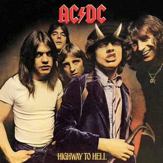 AC/DC Highway to Hell vinylplate