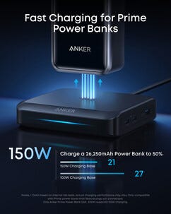 Anker Prime Charging Base laddstation 3 portar, 150 W