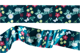 Satinband Blomster, 5 m
