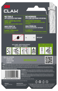 3M Claw tavelkrok för gipsvägg, 11 kg