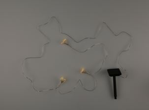 Lyslenke med LED-klynger og solcelle, 3 m, Northlight