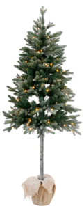 Juletre i potte med LED-belysning, 180 cm