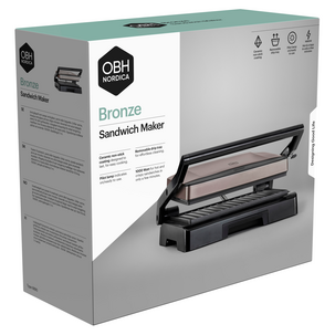 OBH Nordica Bronze smörgåsgrill panini, keramisk