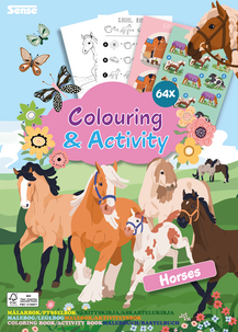 Sense male- og aktivitetsbok hester 64 sider, fra 6 år