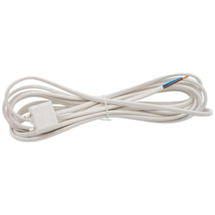 Ujordet DCL-kontakt lampekontakt med 4 meters ledning, hvit