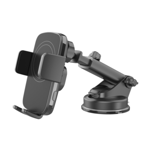 Puhelinteline autoon, puristuskiinnike, langaton Qi ja imukuppi