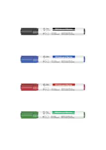 Whiteboard-tusjer med rund spiss, 4-pakning