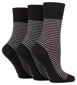 SockShop Gentle Grip damestrømper, 37–42, 3-pakning