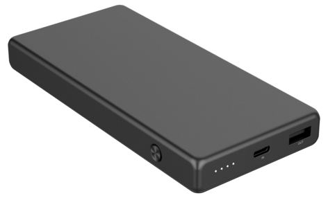 Powerbank med integrerte kabler, 10 000 mAh