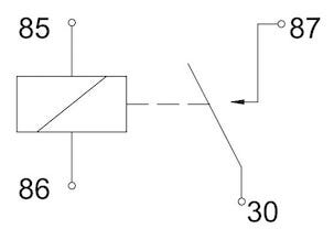 Bilrele, 1-pol. sluttende