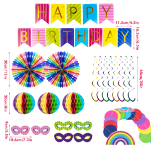 Dekoration till barnkalas och temafester, Regnbåge