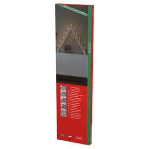 Konstsmide stor adventsstake i tre, sammenleggbar, 86 cm