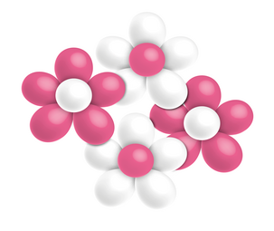 Ballonger rosa og hvite