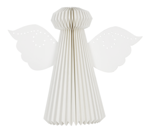 Dekorationsängel i papper vit, 35 cm