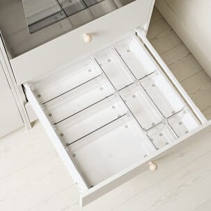 Skuffeinnsats transparent høyde 7,3 cm