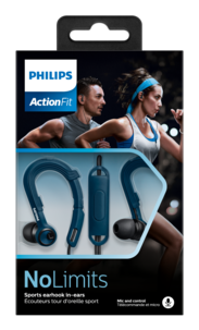 Philips ActionFit SHQ3405 sportshodetelefon med mikrofon