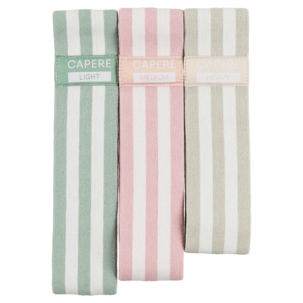 Capere elastiska träningsband textil 3-pack