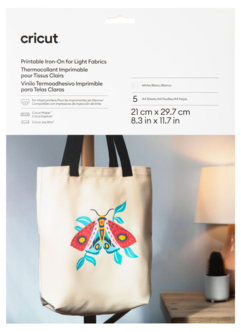 Cricut Printable Iron-On för ljusa tyger, A4, 5 ark