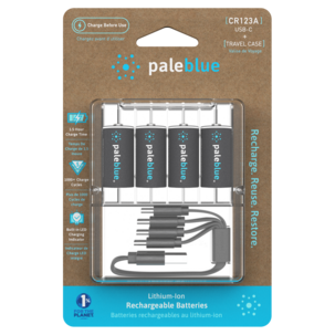 CR123A oppladbare batterier, 4-pakning