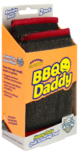 BBQ Daddy Steel Scouring Pad stålsvamp för grill, 2-pack