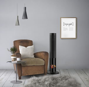 Värmefläkt med dekorationsbrasa, Hygge