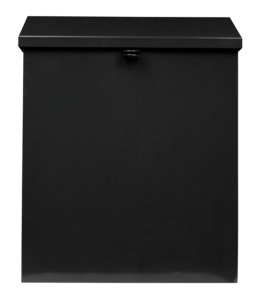 Låsbar brevlåda av galvaniserad plåt, 27 x 34 cm