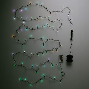 Batteridriven färgad ljusslinga utomhus 5,5 m