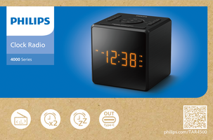 Philips R4500 klockradio med FM och USB-C