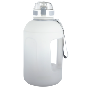 Vattenflaska 2,2 liter, pip och måttskala, grå