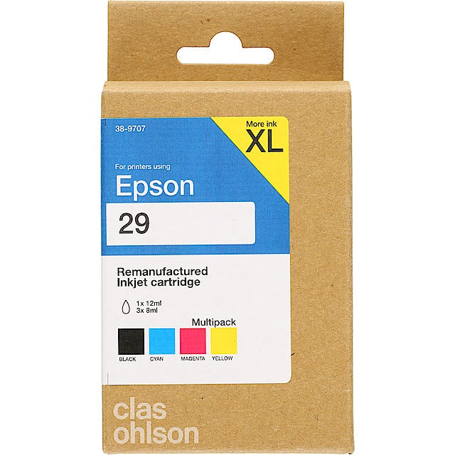 Clas Ohlson blekkpatron multipack XL til Epson T29 Clas Ohlson