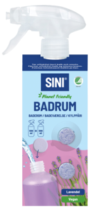 Sini baderomsrengjøring sprayflaske og 2 tabs, startsett